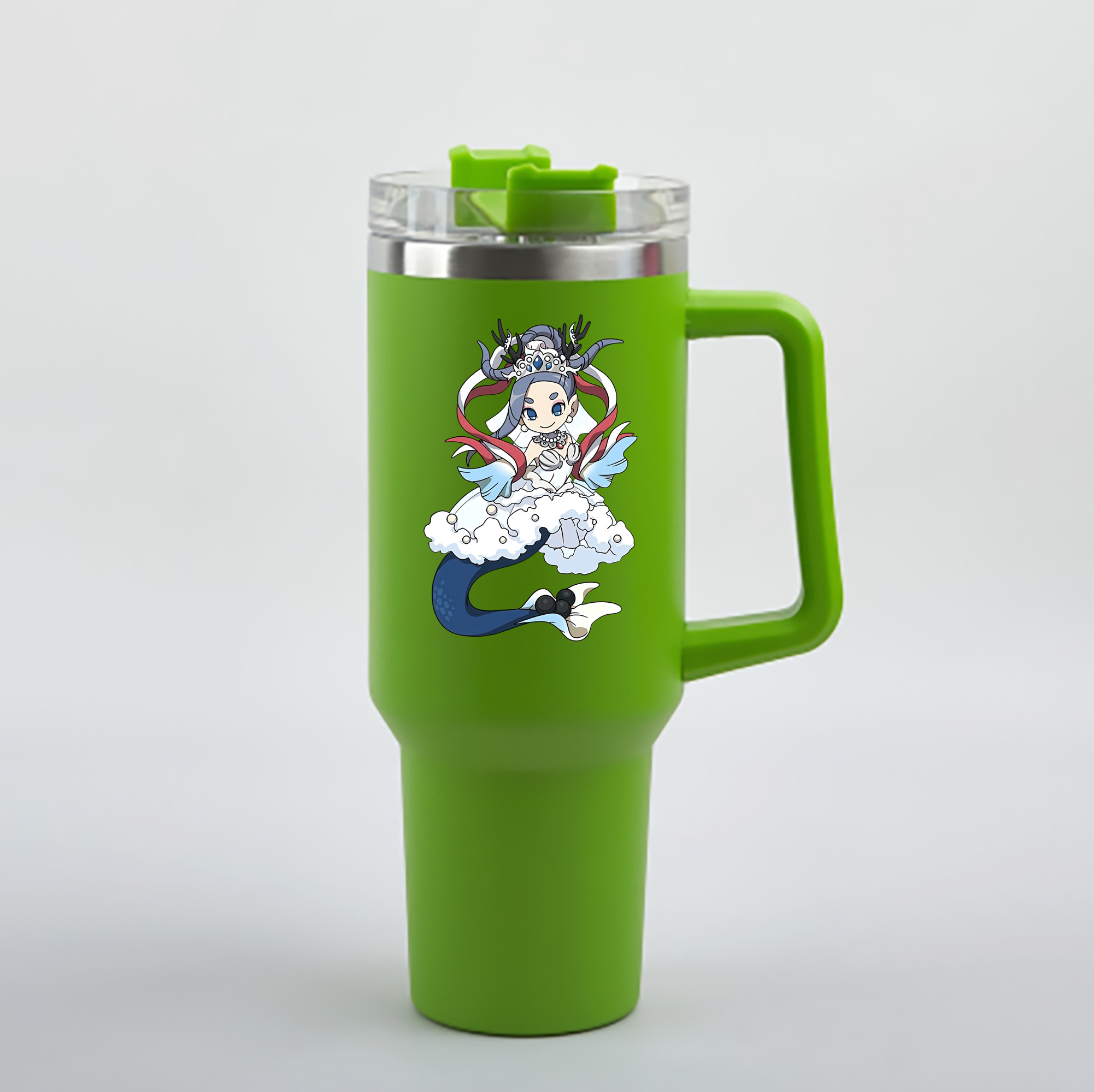 （画像用） 妖怪ウォッチ Yo-kai Watch 1200mL車用タンブラー - クリスタルステッカー（プラスチックストロー付き）